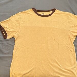 Men's Yellow Broken-In Ringer T-Shirt
